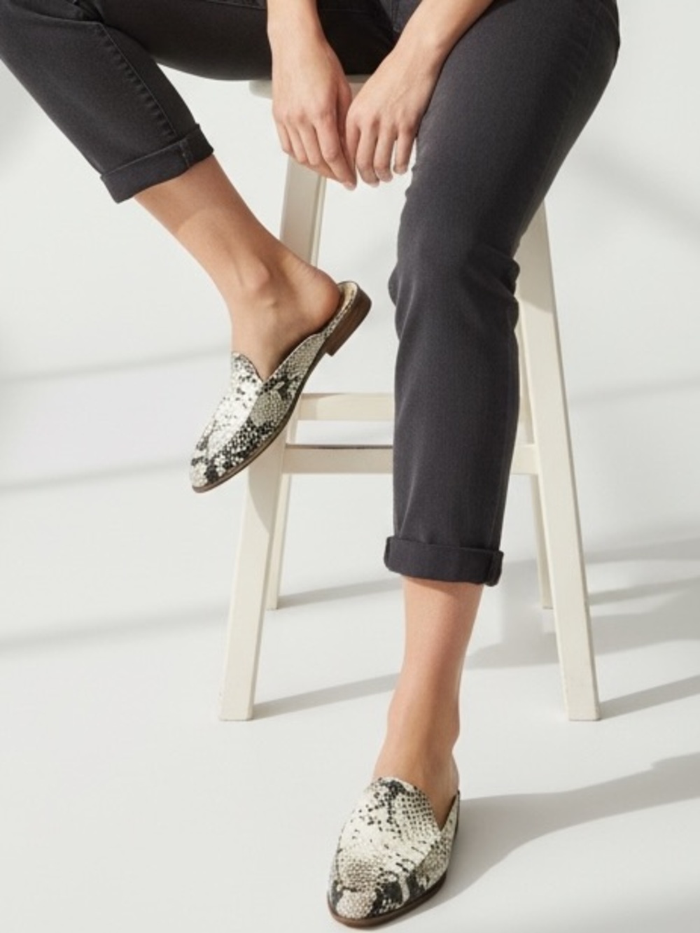 Madden Girl Women's Snakeskin Slip-On Mules size 8.5